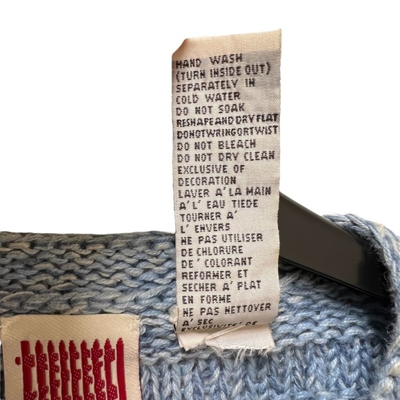 Vintage Marisa Canvas Indigo Cardigan Sweater Size Medium - Picture 4 of 4